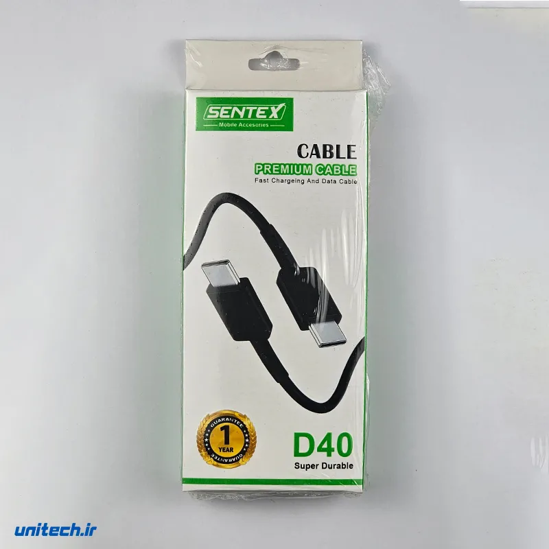 کابل تایپ سی به تایپ سی سنتکس مدل D 40 rjsUGT